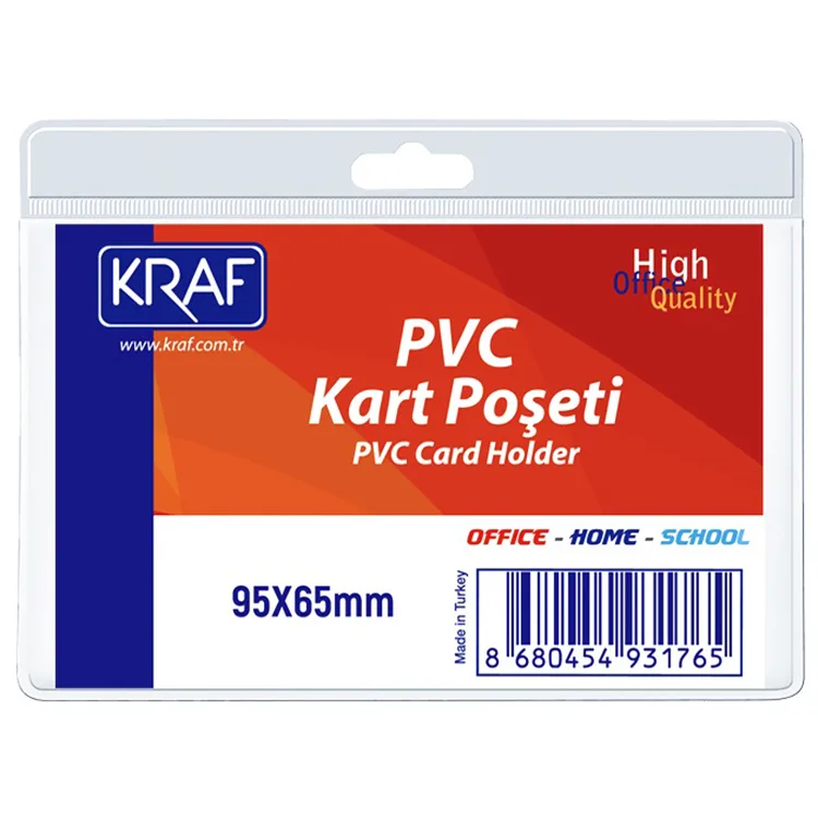KRAF PVC KART POŞETİ ŞEFFAF 95x65mm YATAY - 216773