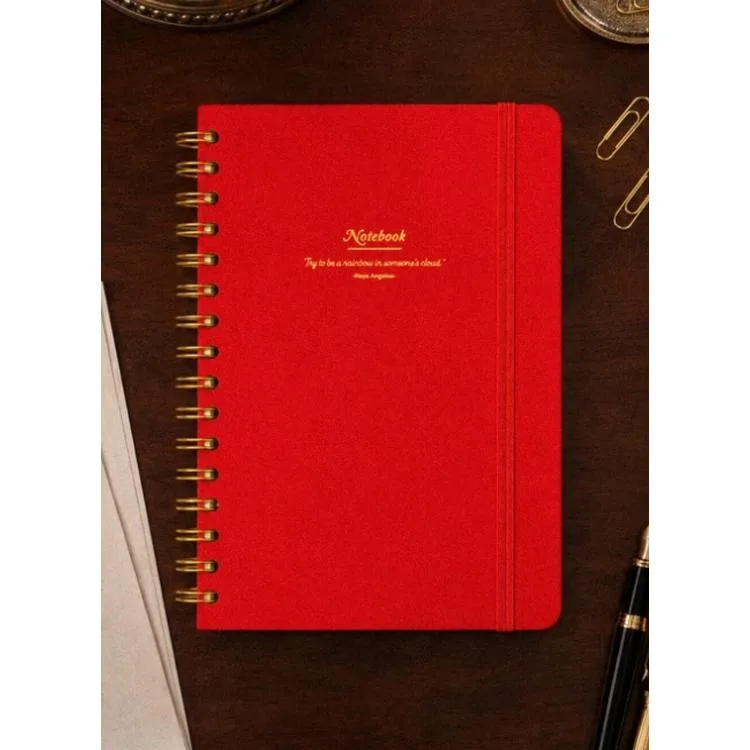 VICTORIA'S JOURNALS 1604 CANVAS SERT KAPAK A5 100gr.160 SYF. NOKTALI DEFTER KIRMIZI
