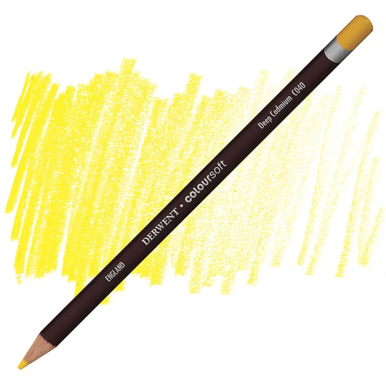 DERWENT COLOURSOFT - YUMUŞAK KURUBOYA KALEMİ- DEEP CADMIUM C040
