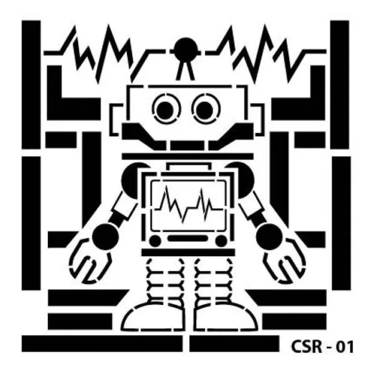 CADENCE CSR-01 STENCİL ŞABLON 25x25 - SEVİMLİ ROBOT