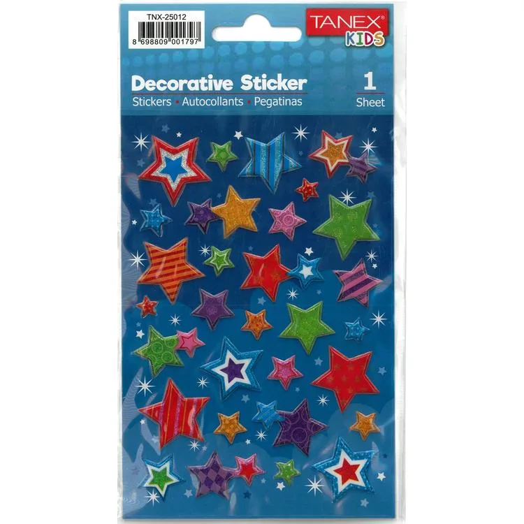 TANEX KIDS TNX-25012 DEKORATİF ETİKETLER - YILDIZ SERİSİ STICKER