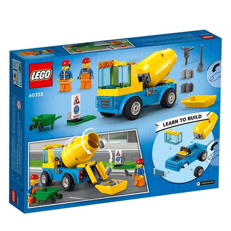 LEGO 60325 CİTY ÇİMENTO MİKSER KAMYONU 85 PARÇA 4+