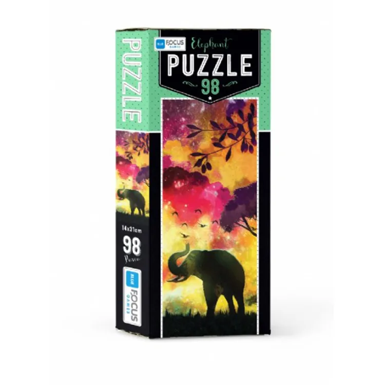 BLUE FOCUS BF215 ELEPHANT (FİL) PUZZLE YAPBOZ 14x31cm 98 PARÇA