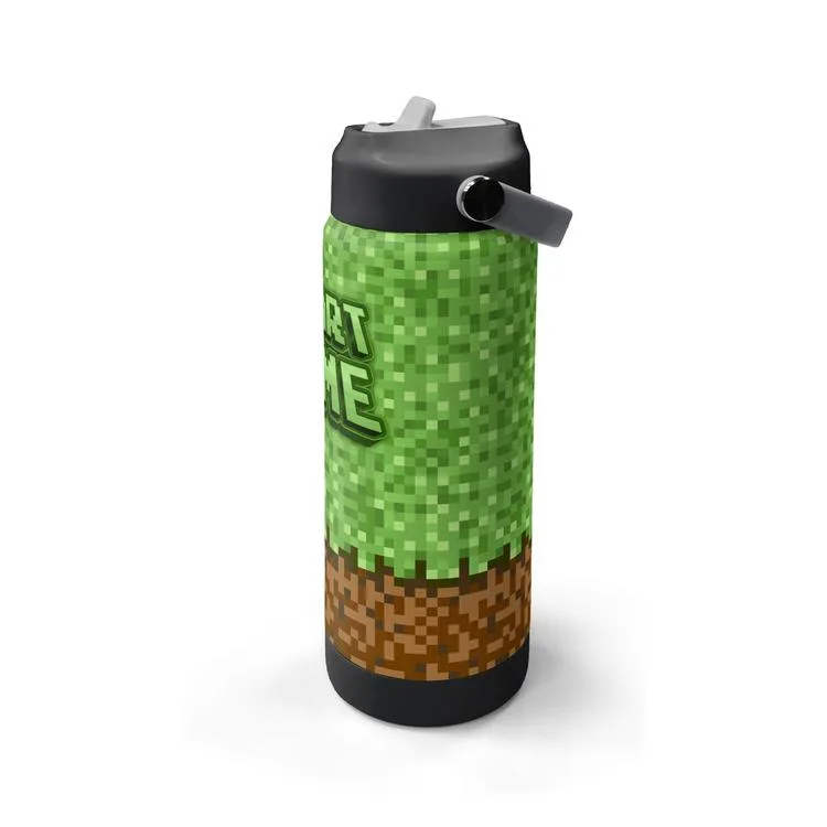 CORAL HIGH 38393 KIDS KRAFT DESENLİ KATLANIR AĞIZLI PİPETLİ ÇELİK TERMOS 650ML