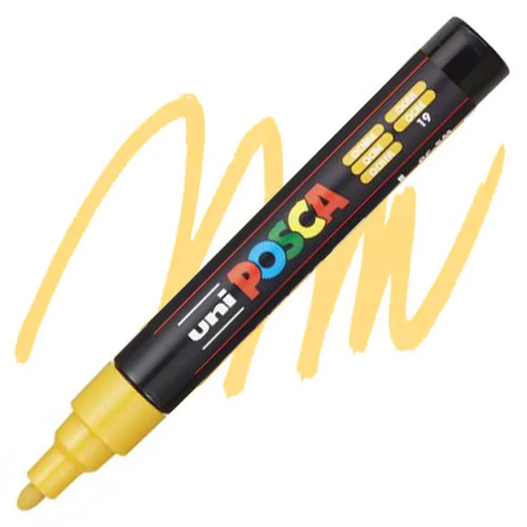 UNİ POSCA SU BAZLI POSTER MARKER PC-5M 1.8-2.5 OKRA