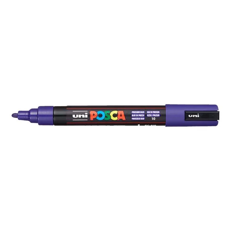 UNİ POSCA SU BAZLI POSTER MARKER PC-5M 1.8-2.5 PRUSYA MAVİSİ 10
