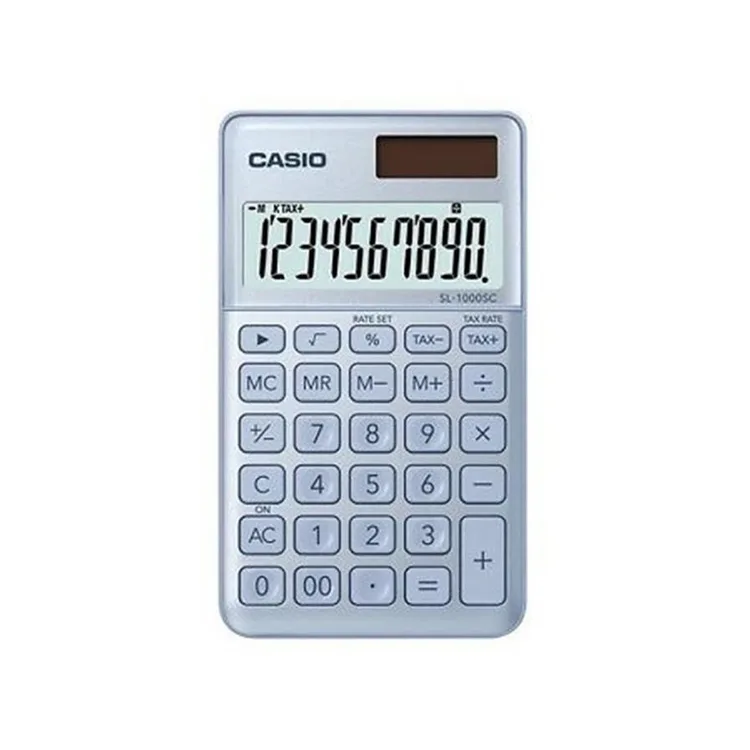 CASIO SL1000SC-BU-N-DP 10 HANE HESAP MAKİNESİ - MAVİ