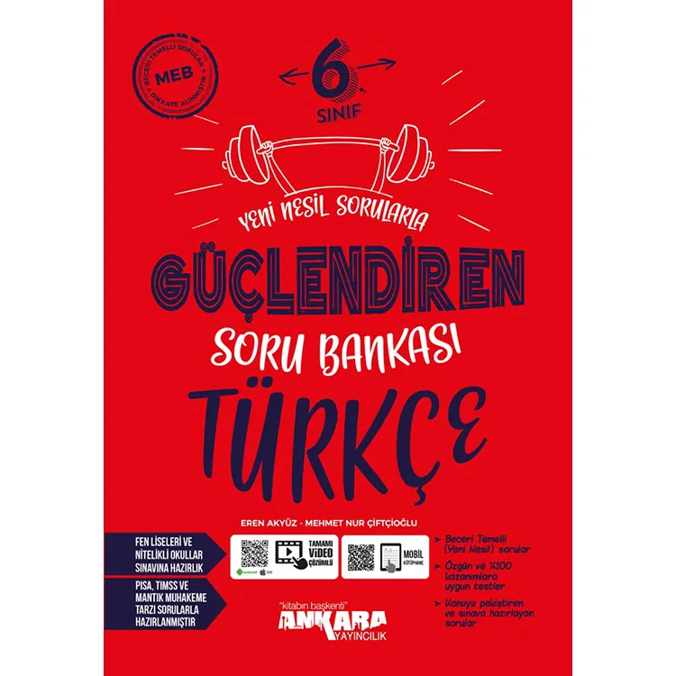 ANKARA YAYINLARI 6.SINIF TÜRKÇE GÜÇLENDİREN SORU BANKASI - 2024