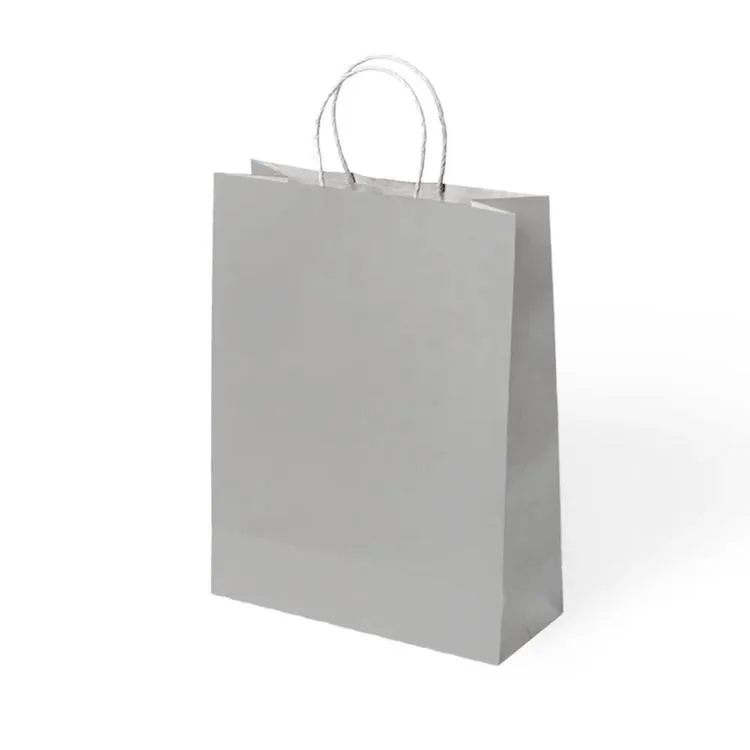 KİKA 1000510 BÜKÜM SAPLI 18x8x24cm HEDİYELİK KAĞIT ÇANTA GÜMÜŞ - TEKLİ
