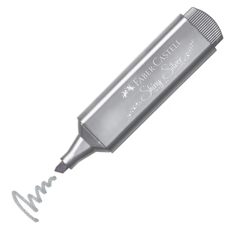 FABER CASTELL FOSFORLU KALEM METALİK SİLVER 1546