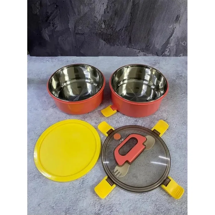 VAGONLİFE PASLANMAZ ÇELİK İKİ KATLI YEMEK KABI - LUNCH BOX XC-397 1600 ML