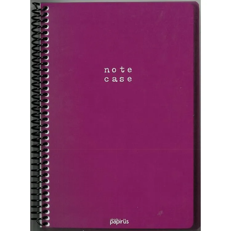 PAPİRÜS NOTE CASE PP. KAPAK SPİRALLİ 16X23 100YP. KARELİ DEFTER