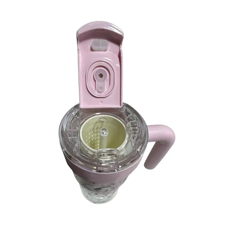 VAGONLİFE DILLER D2513 PİPETLİ/PİPETSİZ ÇİFT KULLANIM TRİTAN MATARA 860 ML - PEMBE