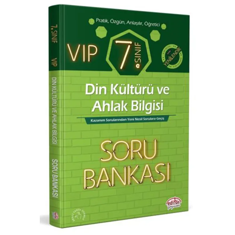 EDİTÖR 7.SINIF VIP DİN KÜLTÜRÜ VE AHLAK BİLGİSİ SORU BANKASI - 2025 MÜFREDAT
