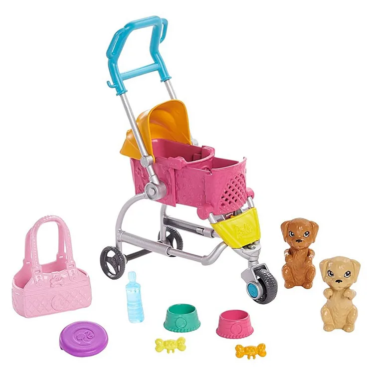 MATTEL GHV91/ GHV92 BARBIE BEBEK VE KÖPEKLERİ GEZİNTİYE ÇIKIYOR OYUN SETLERİ