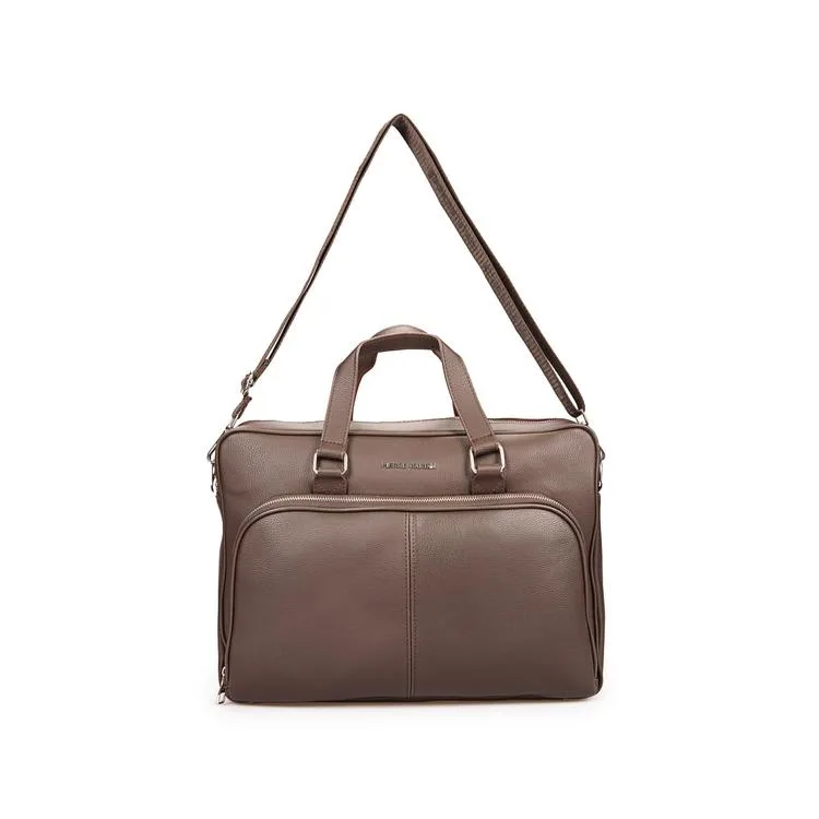PIERRE CARDIN 01PC001116-KH ÇIKARILABİLİR KORDONLU VALİZ SABİTLEMELİ LAPTOP EVRAK ÇANTASI - KAHVERENGİ
