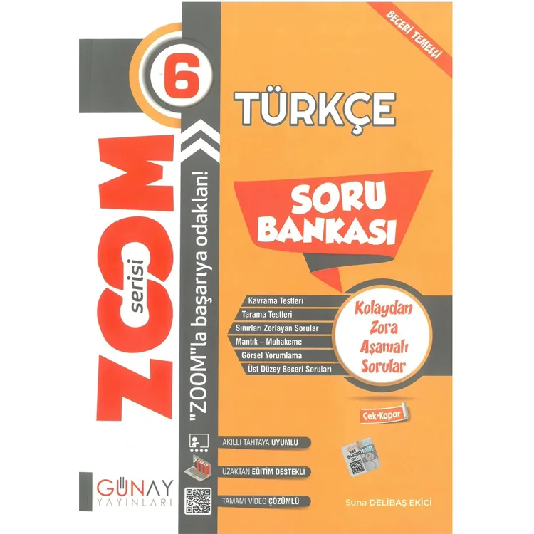 GÜNAY 6. SINIF ZOOM SERİSİ TÜRKÇE SORU BANKASI - 2023