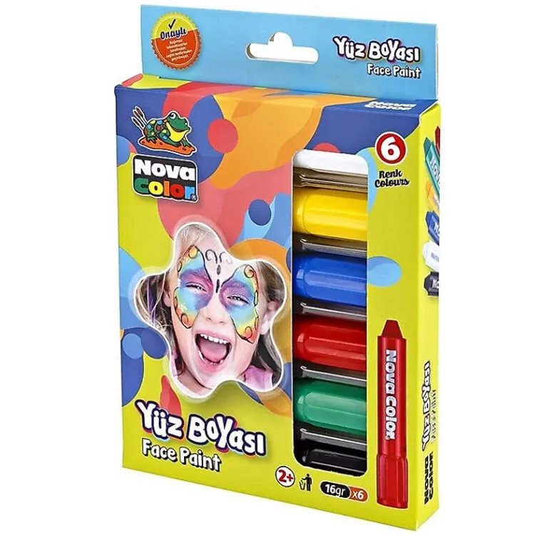 NOVA COLOR NC-212 YÜZ BOYASI 6'LI SET