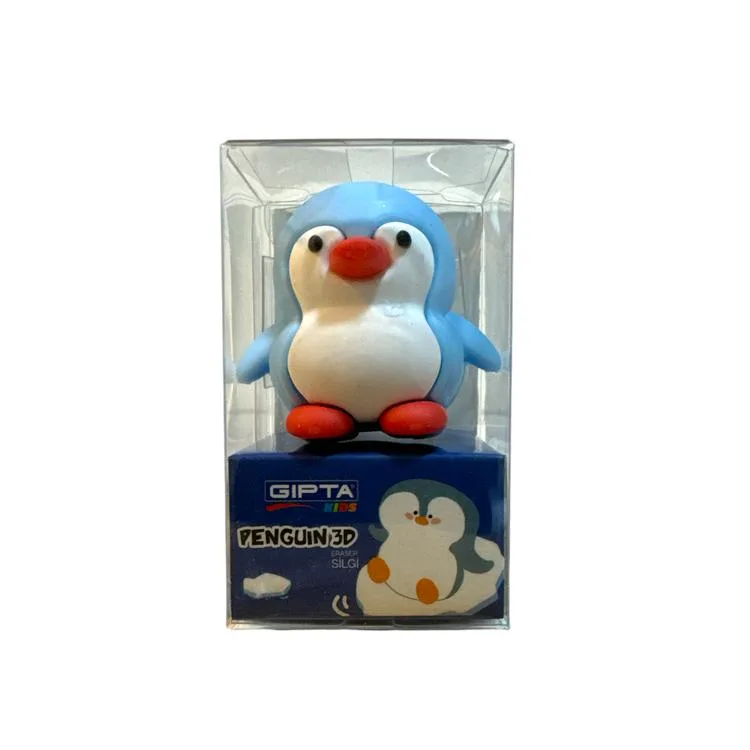 GIPTA K236400 3D PENGUEN ŞEKİLLİ RENKLİ SİLGİ - TEKLİ