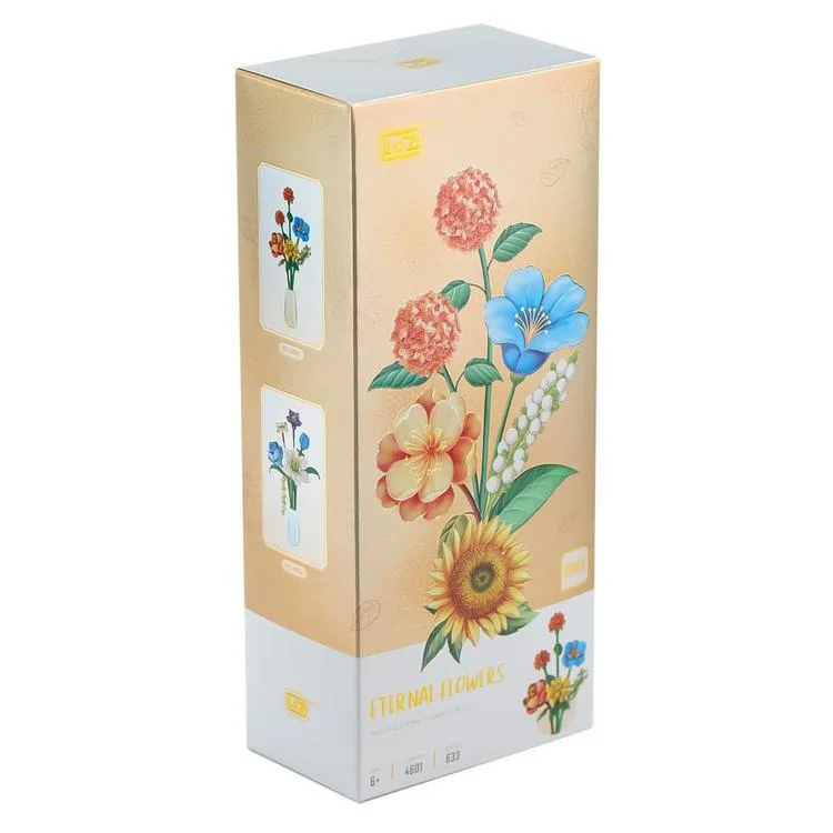 VAGONLIFE LOZ 4601 EBEDİ ÇİÇEKLER SERİSİ - GÜL AYÇİÇEĞİ 633 PARÇA BLOCK OYUNCAK 3+