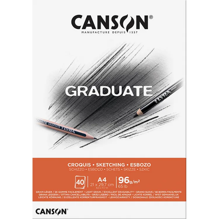 CANSON A4 GRADUATE SKETCHING ÇİZİM DEFTERİ 96 GR. 40 YP.