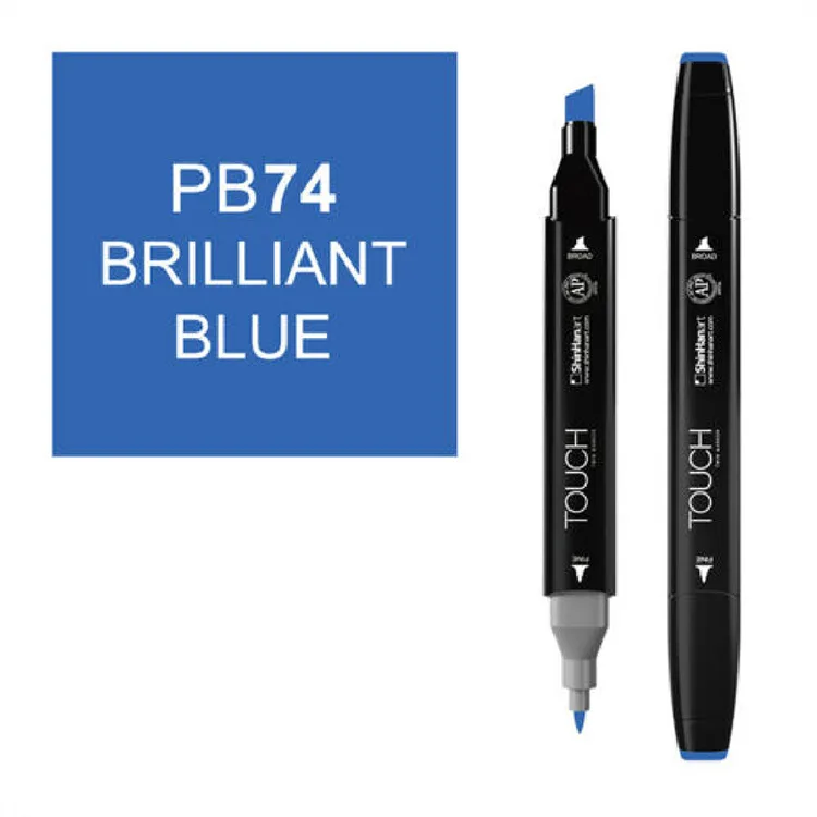 TOUCH TWIN PB-74 ÇİFT UÇLU MARKER BRILLANT BLUE