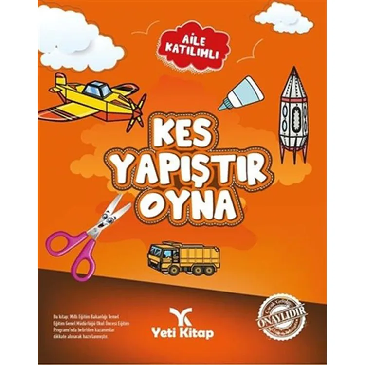 AİLE KATILIMLI KES YAPIŞTIR OYNA - TURUNCU KİTAP