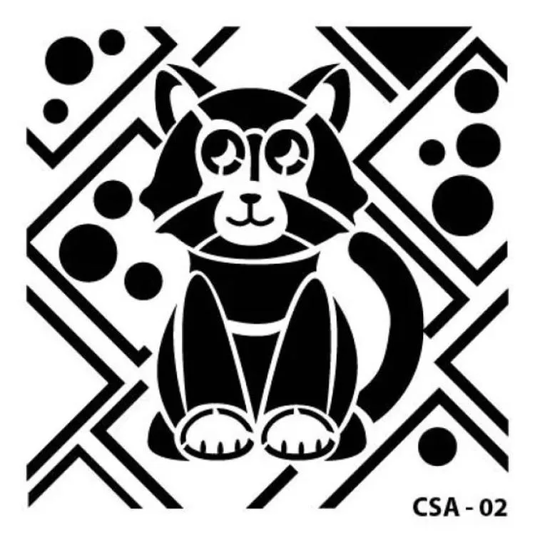 CADENCE CSA-02 STENCİL ŞABLON 25x25 - KEDİ