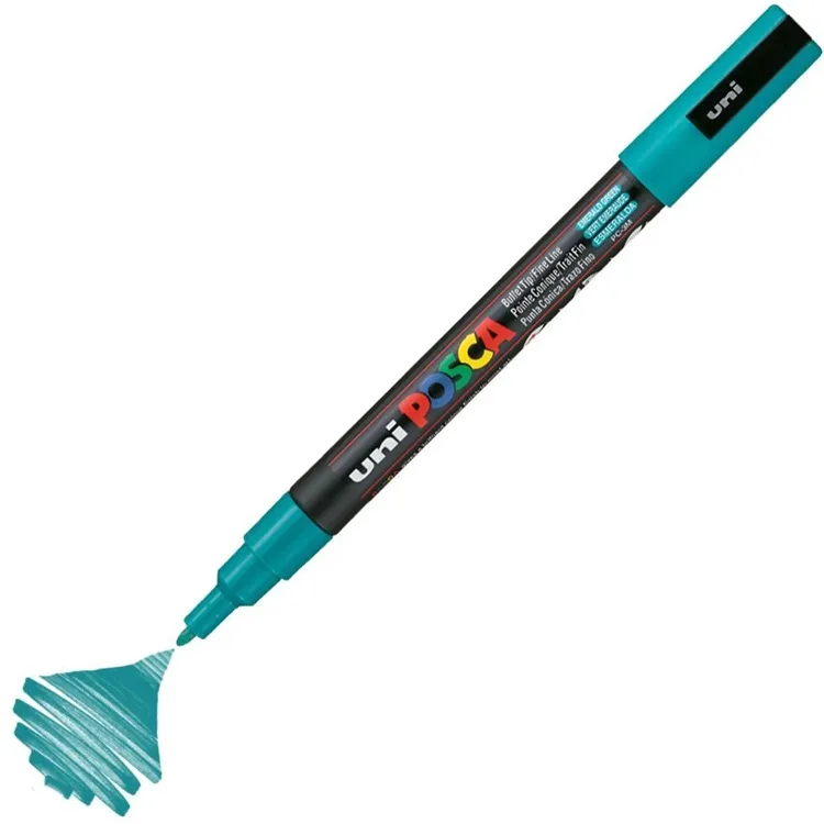 UNİ POSCA SU BAZLI POSTER MARKER 0.9-1.3 PC-3M- ZÜMRÜT YEŞİLİ