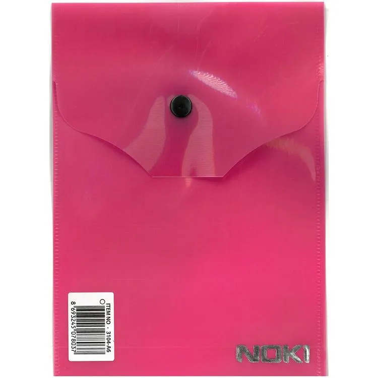 NOKI 3104-A6 ŞEFFAF ÇITÇITLI A6 DOSYA KARIŞIK RENKLİ - TEKLİ