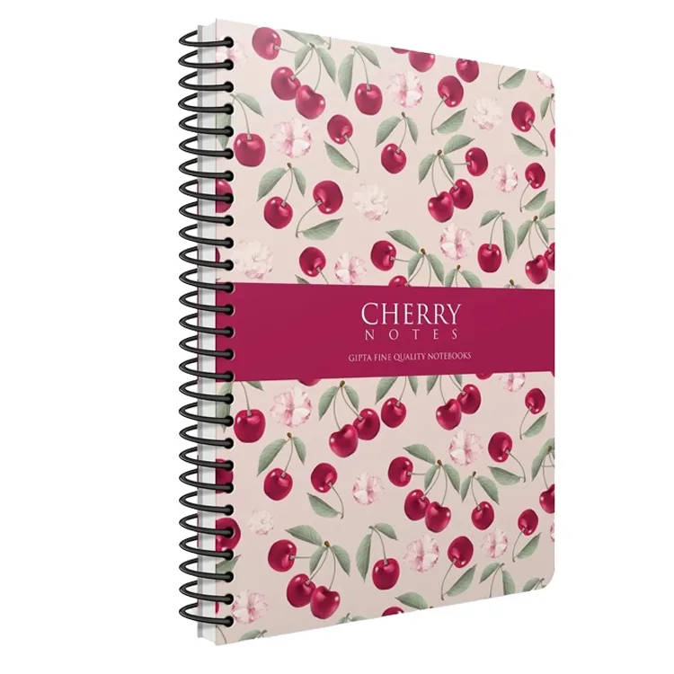 GIPTA CHERRY SPİRALLİ SERT KAPAK 17x24 120YP.KARELİ DEFTER