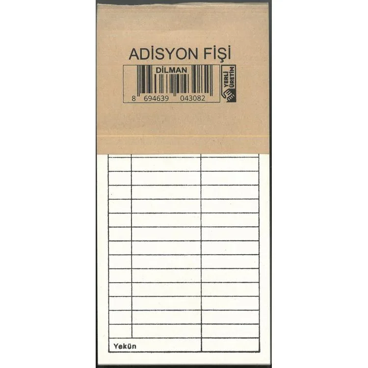 DİLMAN 4308 ADİSYON FİŞİ OTOKOPİSİZ