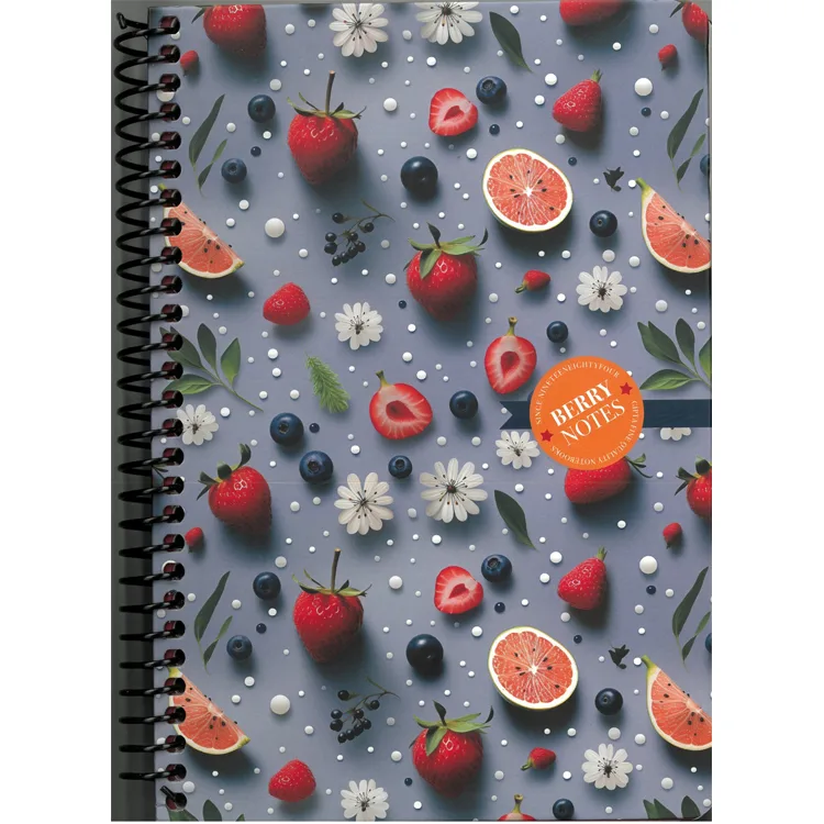 GIPTA BERRY NOTES SPİRALLİ SERT KAPAK 17x24 120YP. ÇİZGİLİ DEFTER
