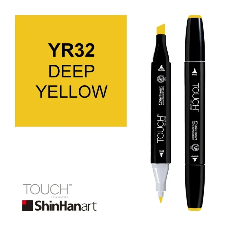 TOUCH TWIN YR32 ÇİFT UÇLU MARKER DEEP YELLOW