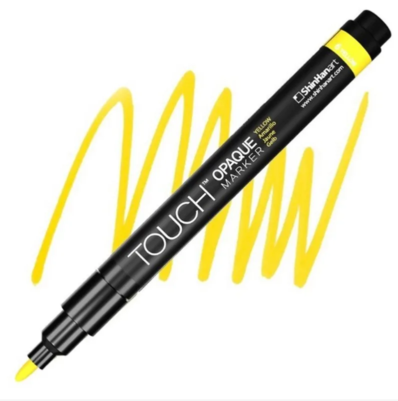 TOUCH OPAQUE SU BAZLI MARKER KALEM 0.8-1.3mm - FINE PACK YELLOW 6 - SH8613003-2003