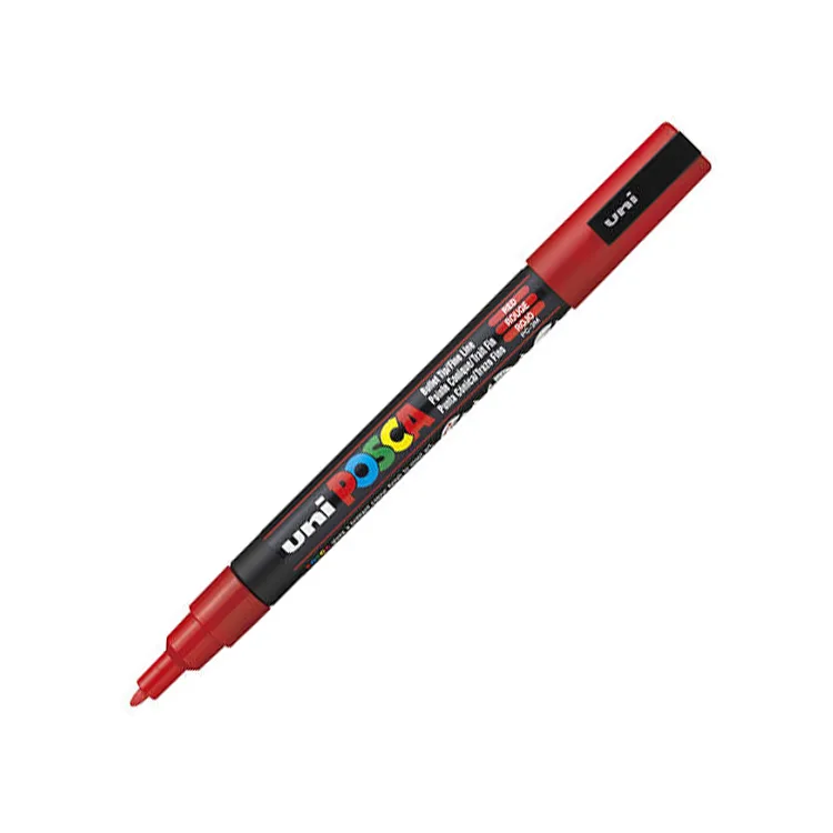 UNİ POSCA SU BAZLI POSTER MARKER 0.9-1.3 KIRMIZI PC-3M