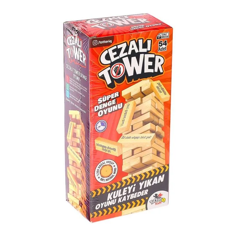 TOTTERIQ KIDS 7306 CEZALI TOWER AHŞAP DENGE OYUNU