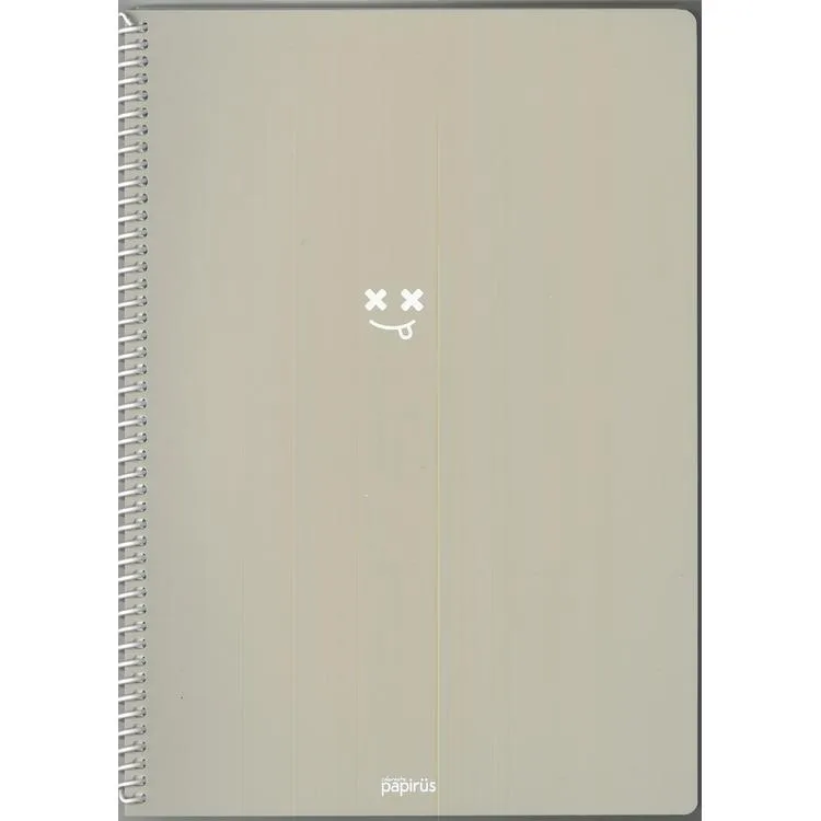 PAPİRÜS PASTEL PP. KAPAK SPİRALLİ A4 72YP. KARELİ DEFTER