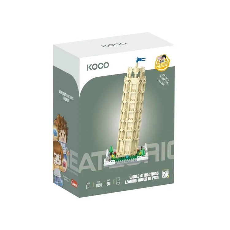 SUNMAN KOCO NO.02054 WORLD ATTRACTIONS LEANING TOWER OF PISA LEGO YAPIM SETİ 548 PARÇA 6+