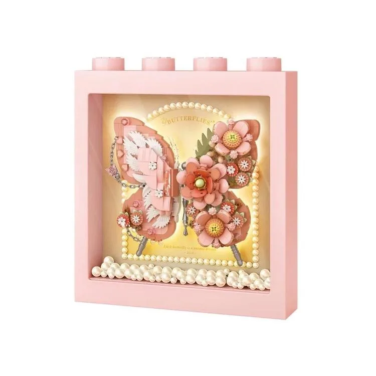 VAGONLIFE LOZ 1960 PEMBE KELEBEK ÇERÇEVE 822 PARÇA BLOCK OYUNCAK 6+