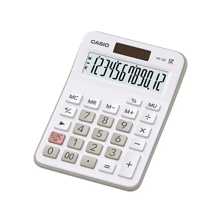 CASIO MX-12B-WE 12 HANE MASAÜSTÜ BEYAZ HESAP MAKİNESİ