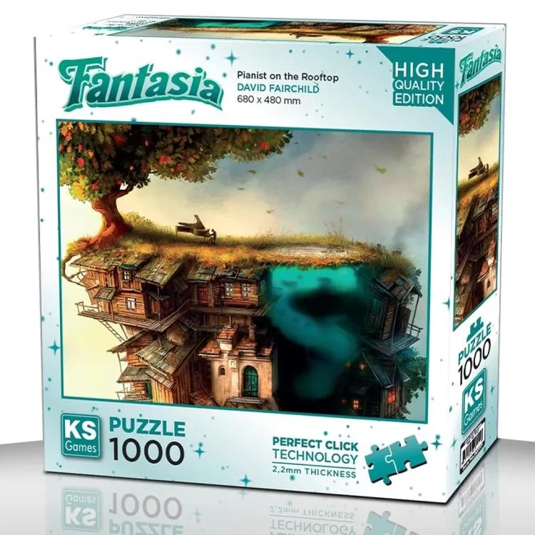 KS GAMES 20777 PIANIST ON THE ROOFTOP 48x68cm YAPBOZ/PUZZLE 1000 PARÇA