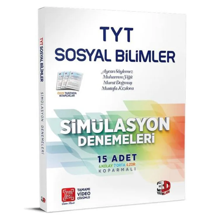 3D YAYINLARI TYT SOSYAL BİLİMLER SİMÜLASYON 15'li DENEMELERİ