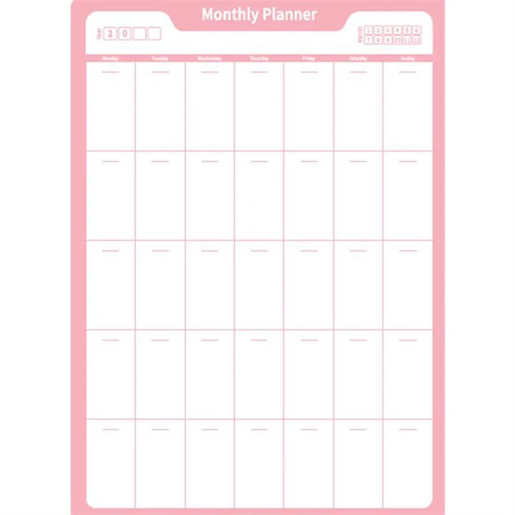 DEFFTER 20X28 MASA BLOK 50 YP / MONTHLY PLANNER