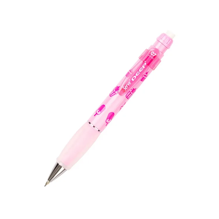 SERVE DEEP CUPCAKE & DONDURMA BASKILI MEKANİK VERSATİL KALEM 0.7 ŞEKER PEMBE