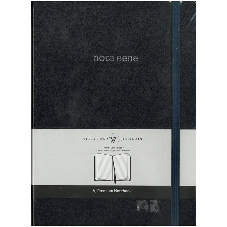 VICTORIA'S JOURNALS NOTE BENE 9250 PREMIUM NOTEBOOK SERT KAPAK A5 100gr.192 SYF. ÇİZGİLİ DEFTER LACİVERT
