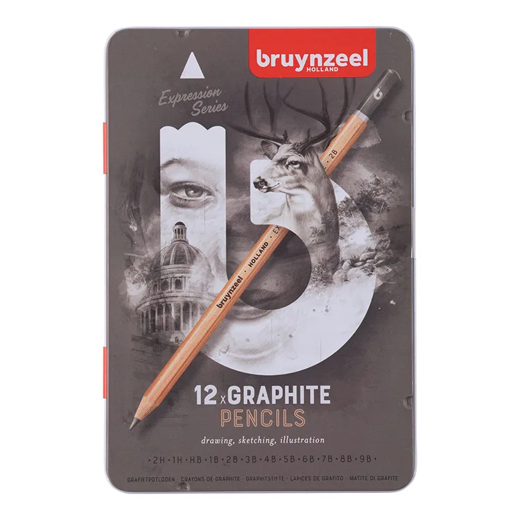 BRUYNZEEL EXPRESSION GRAPHITR DERECELİ GRAFİK KALEM SETİ 12'li
