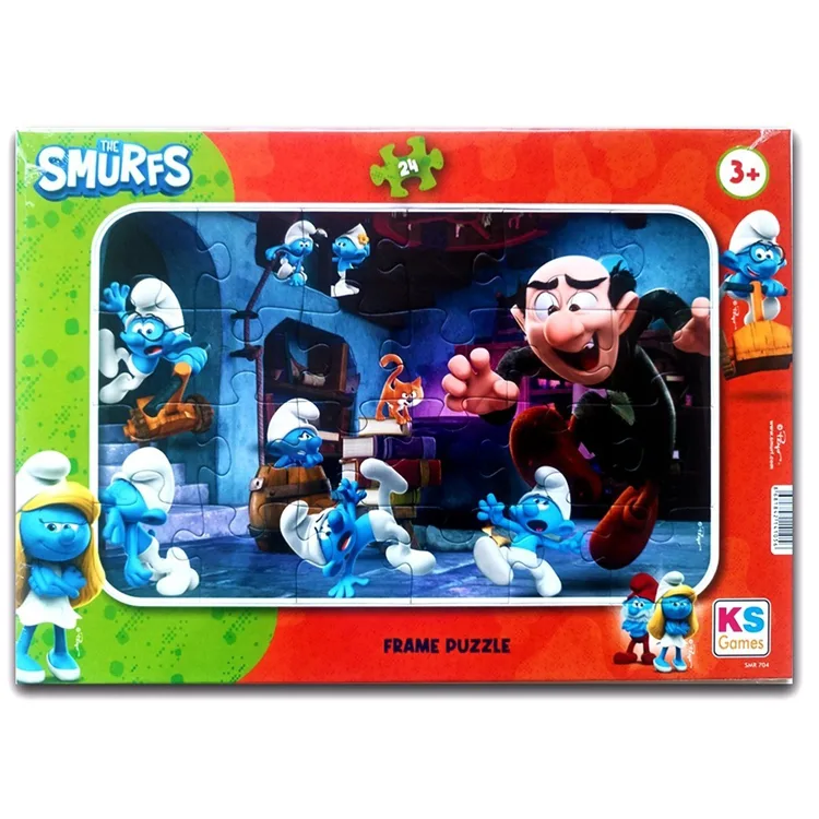 KS GAMES SMR 704 THE SMURFS FRAME YAPBOZ/PUZZLE 24 PARÇA 3+