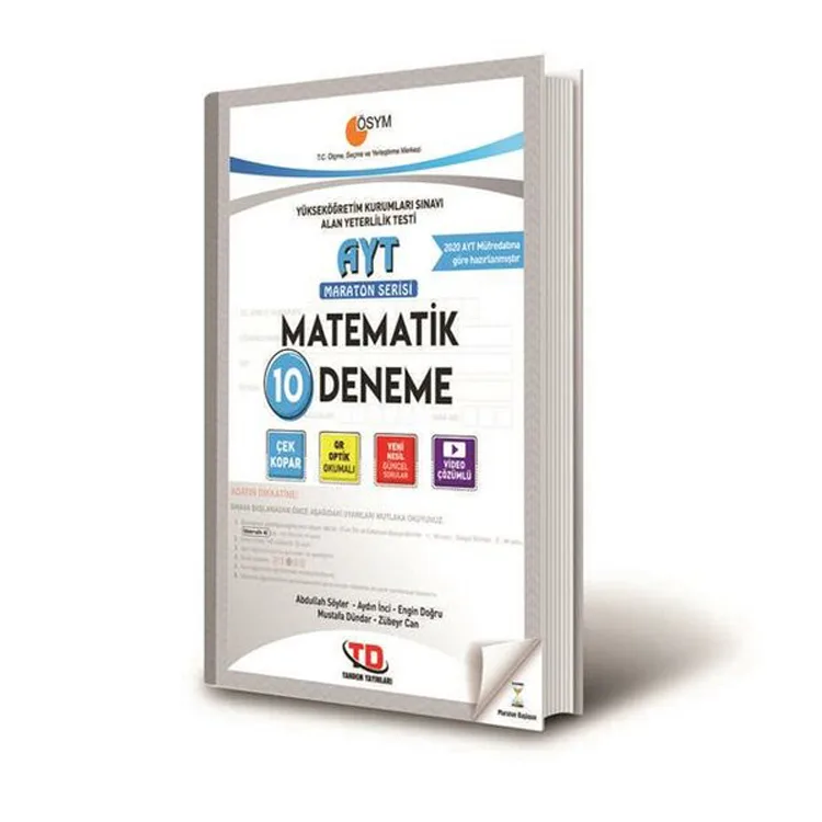 TANDEM MARATON SERİSİ AYT MATEMATİK 10 DENEME SINAVI