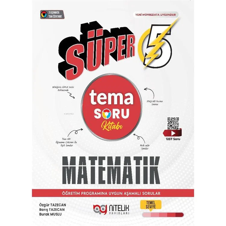 NİTELİK 5. SINIF SÜPER MATEMATİK TEMA SORU KİTABI